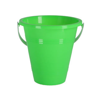 Seau avec poignée assorti orange, vert, jaune et bleu