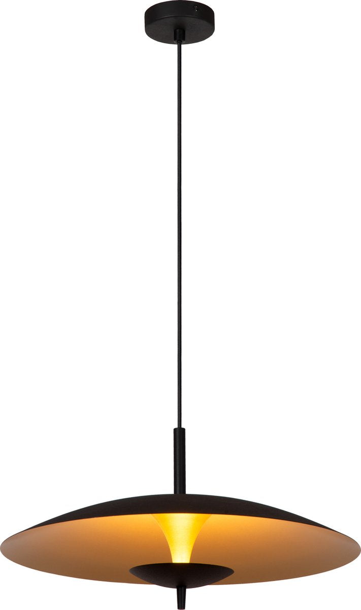 Lucide vulcan - suspension - ø 47 cm - LED dimmable - 1x9w 3000k - noir