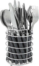 Bo-camp - set de couverts - dans un panier - acier inoxydable - 24 pièces - 6 personnes - gris