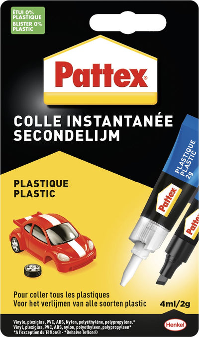Pattex 1002444 - super colle plastiques | 12 pièces