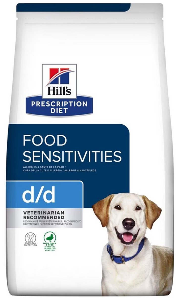Hill's prescription diet d d - nourriture pour chiens - sensibilités alimentaires - riz au canard - favorise la digestion