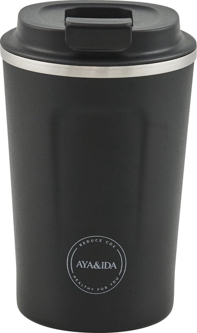Aya ida aya ida - cup2go - tasse thermos - tasse à café - café à emporter - tasse de voyage - à emporter avec soi - 380ml - noir mat