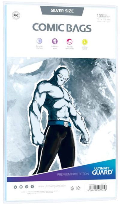 Sacs à bandes dessinées Ultimate Guard standard (100) - taille argent