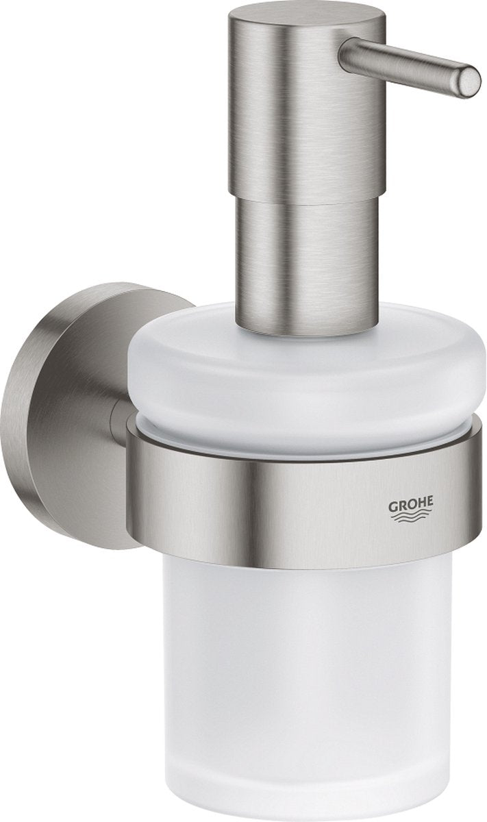 Distributeur de savon Grohe start avec support - supersteel (aspect inox) - 160 ml