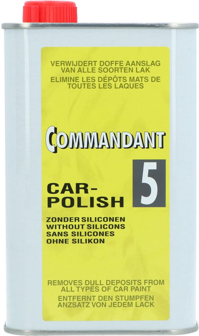 Commandant Car Polish 5 - Agent de polissage - Élimine le ternissement - Ajoute de la brillance - Pour tous les types de peinture - 500 ml