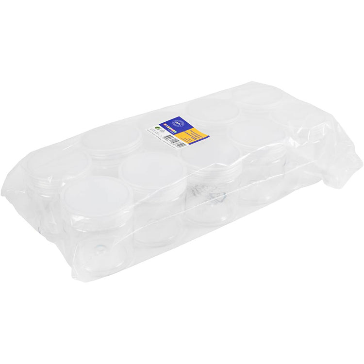 Pots de conservation en plastique Creativ company, h : 7 cm, d 6,5 cm, 180 ml, 10 pièces 1 boîte