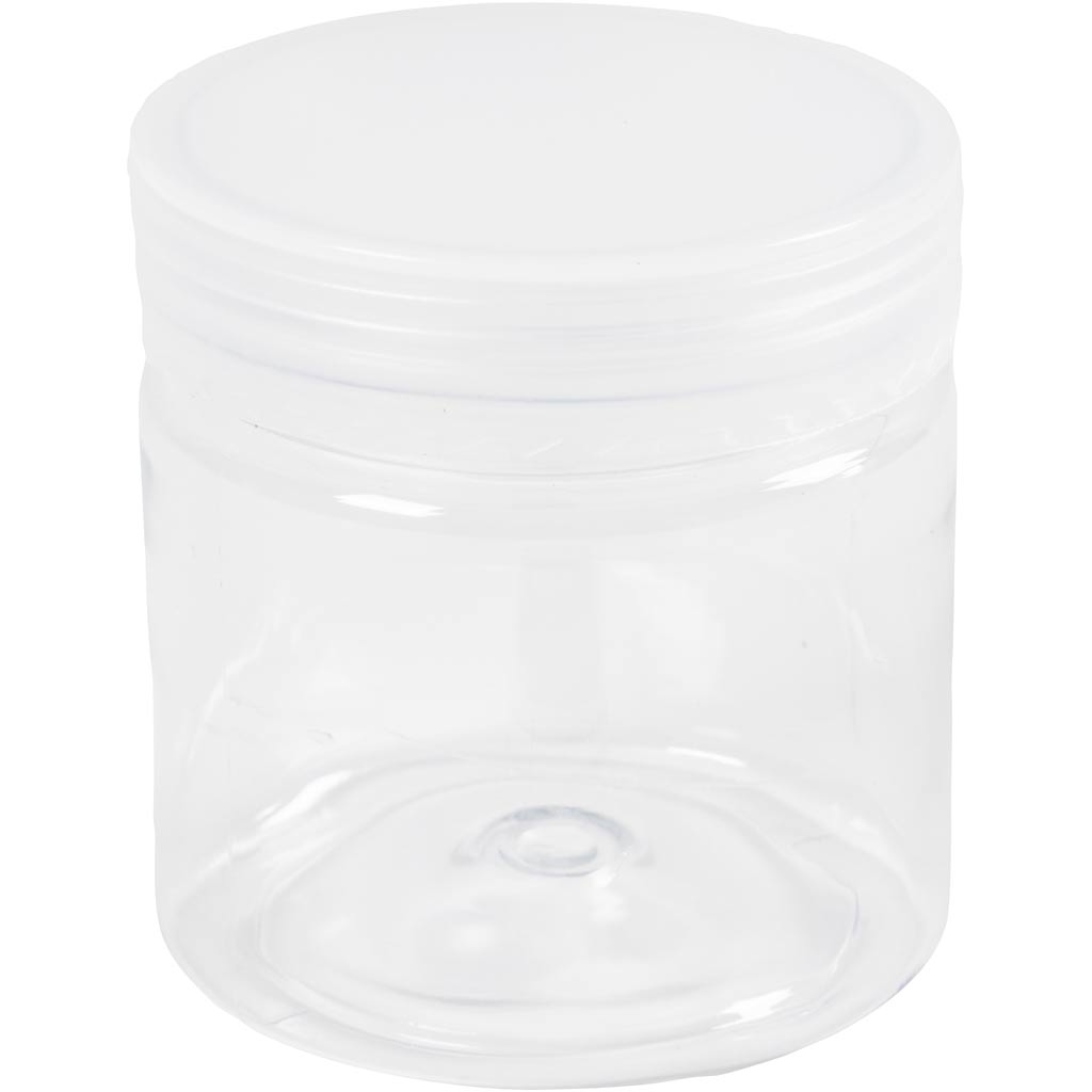 Pots de conservation en plastique Creativ company, h : 7 cm, d 6,5 cm, 180 ml, 10 pièces 1 boîte