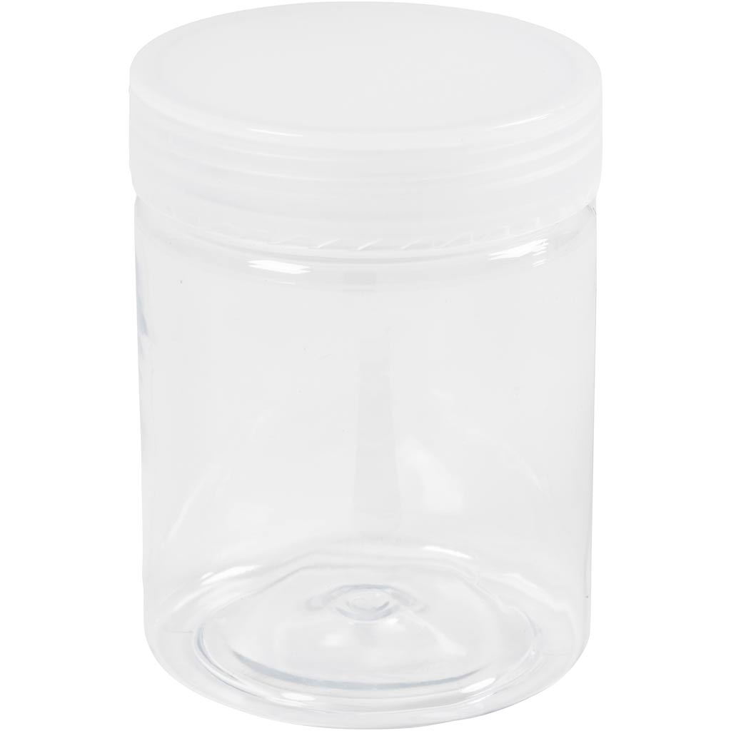 Pots de conservation en plastique Creativ company, h : 9 cm, d 6,5 cm, 250 ml, 10 pièces 1 boîte