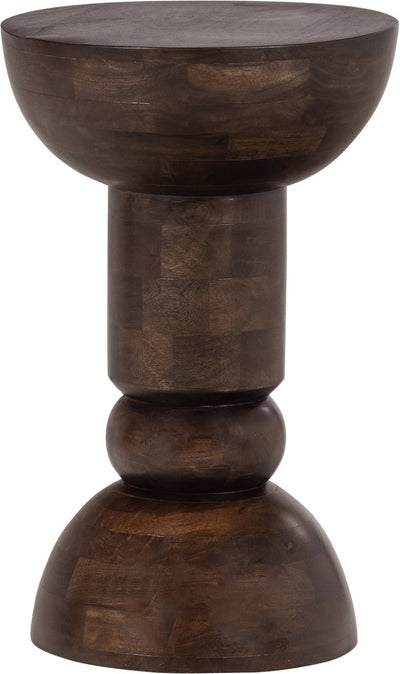 Table d'appoint Woood Emel - bois de manguier - marron foncé - 63x40x40