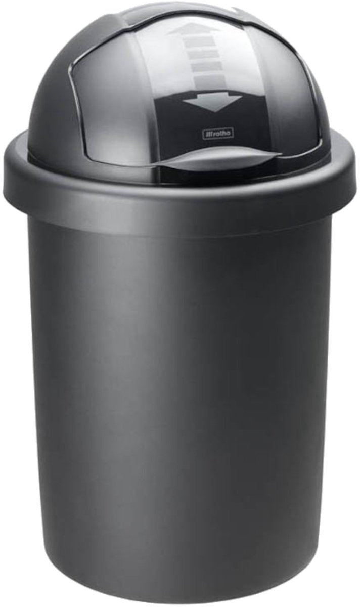 Rotho roll bob - poubelle - 30l - sans BPA - noir