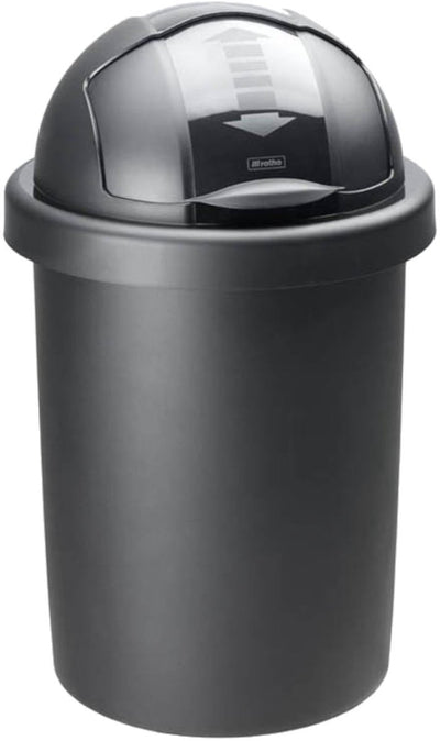 Rotho roll bob - poubelle - 30l - sans BPA - noir