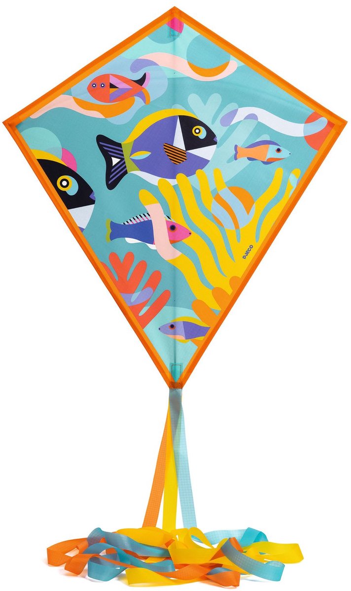 Djeco cerfs-volants jouets pour enfants océan - cerf-volant coloré amusant.