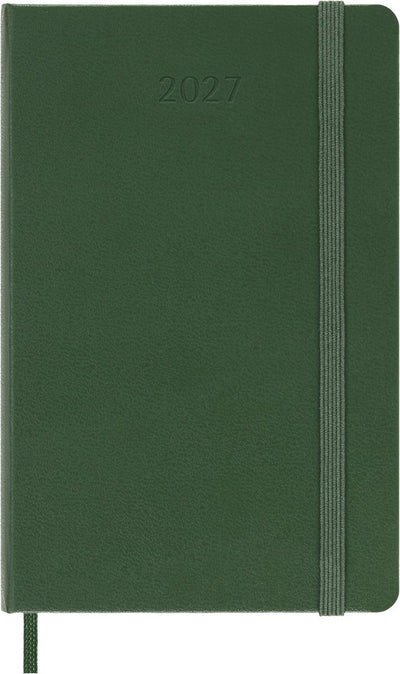 Agenda Moleskine 12 mois - 2027 - quotidien - poche - couverture rigide - vert myrte