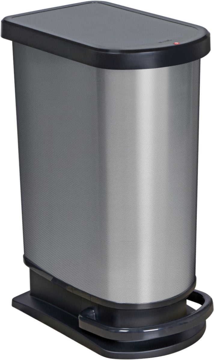 Rotho rotho paso pédale bac 50l carbone métallique