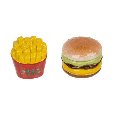 Hors du poivre bleu salière burger frites 5,5x4,5cm