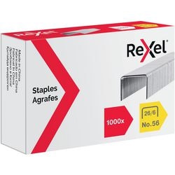 Agrafes rexel no. 56 cartons 1000 pièces