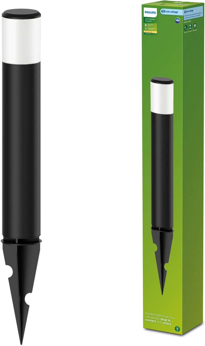 Philips LED Lampe sur pied Philips Gardenlink Purex 24V avec broche - noir - rallonge