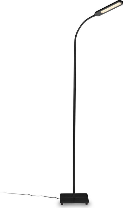 B.k.licht - lampadaire noir - CCT - lampadaire dimmable - lampe de bureau - h: 135cm (max. env. 158,6 cm) - 6,5w