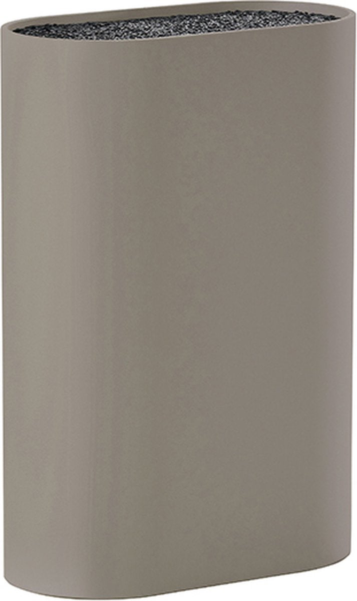 Bloc à couteaux Zone Danemark Singles - porte-couteau - universel - 17 x 9 x 24 cm - taupe - plastique - cuisine - cuisine - accessoires pour couteaux de cuisine - ovale