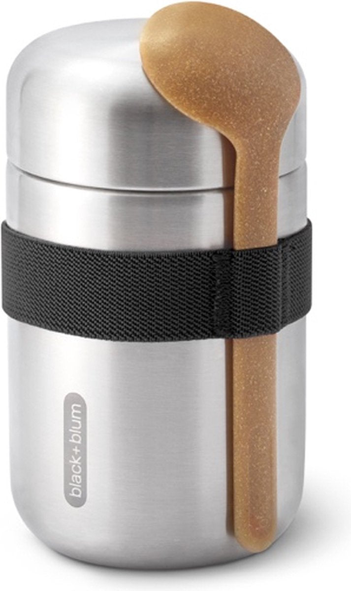 Black blum black+blum récipient alimentaire thermos en acier inoxydable - 400ml - noir