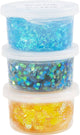 Creativ company pâte à paillettes, harmonie bleu vert, 3x60 gr 1 boîte