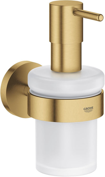 Distributeur de savon Grohe start avec support - montage mural - verre métal - 160 ml - brossé cool Sunrise