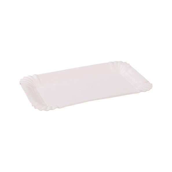 Plat en carton Ersatz 10 x 16 cm doublé blanc (2000 pièces)