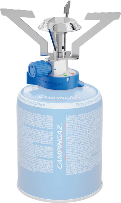 Réchaud Campingaz bleuet cv connect - stable et ultra léger - brûleur 1300 watts - bleu argent