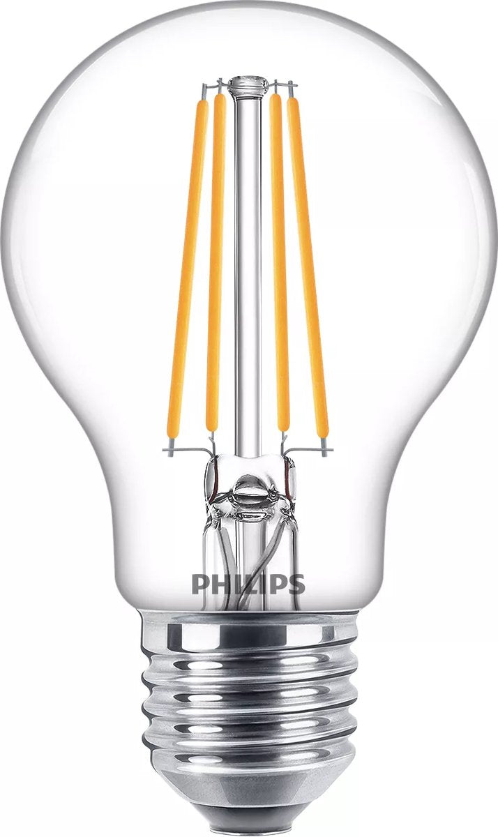 Lampe LED Philips transparente - 60 w - E27 - lumière blanc froid - 6 pièces