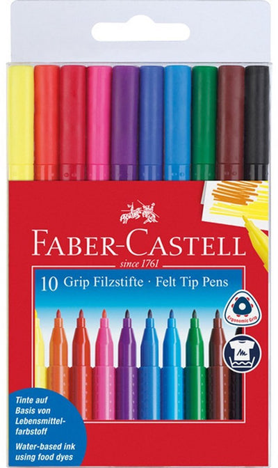 Feutres Faber-castell - couleur grip - 10 pièces - fc-155310