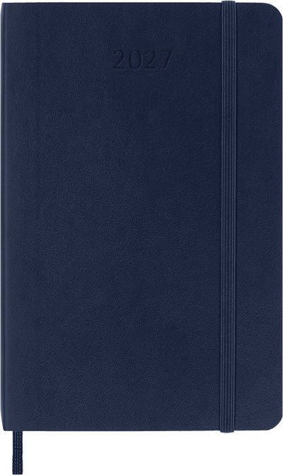 Agenda Moleskine 12 mois - 2027 - hebdomadaire - poche - couverture souple - bleu saphir