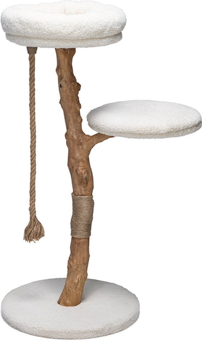 Conçu par lotte griffoir vilja - griffoir pour chat - avec corde - tissu peluche - jute en bois - 110x50 cm