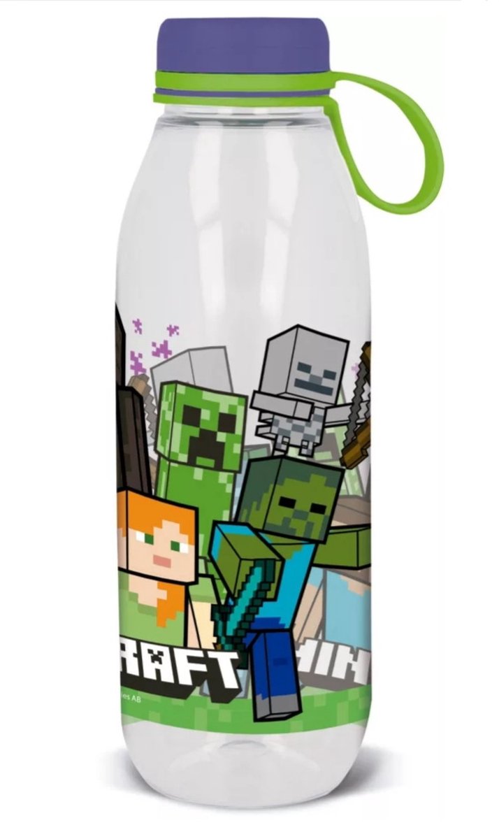 Gourde Minecraft avec bouchon à vis - 650 ml