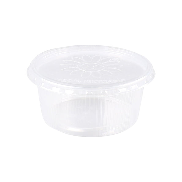 Récipient en plastique + couvercle transparent (250x 250cc)