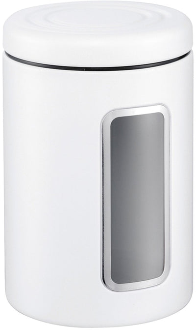 Conteneur de stockage Wesco classic line avec fenêtre | 2 litres | métal - blanc mat | pot de stockage