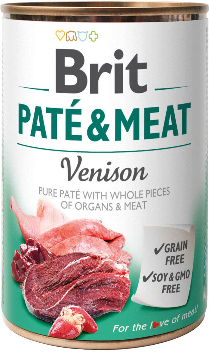Viande de pâté en conserve Brit 400 g - nourriture pour chien - cerf