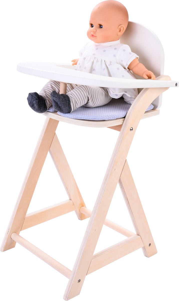 Chaise de poupée blanc gris