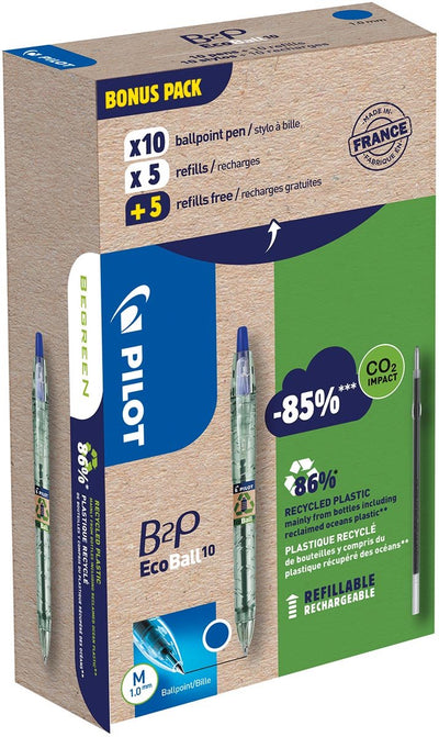 Stylo bille pilot 20 ligne bleu vert