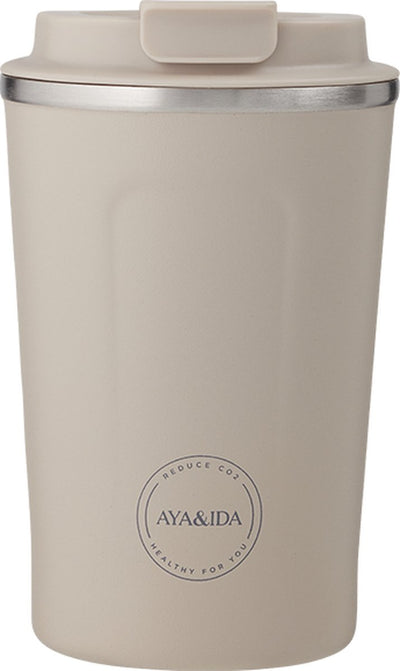 Aya ida aya ida - cup2go - tasse thermos - tasse à café - café à emporter - tasse de voyage - à emporter avec soi - 380ml - beige crème