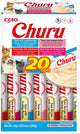 Inaba churu purée multipack - snack pour chat - thon fruits de mer 20x14 g