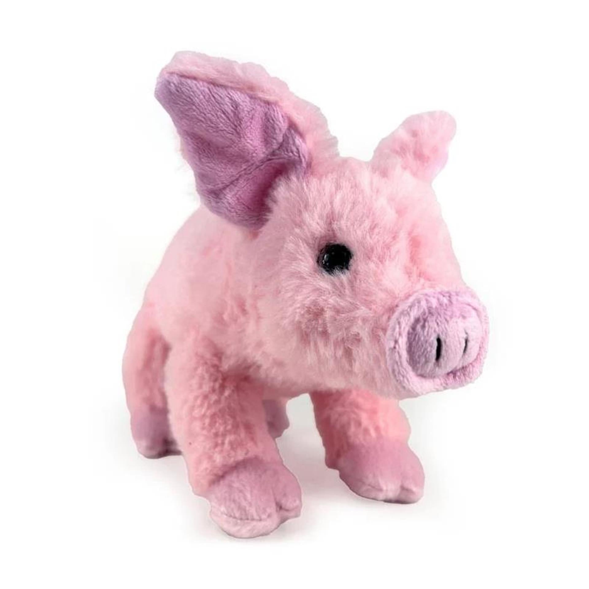 Peluche cochon 24cm avec yeux en perles