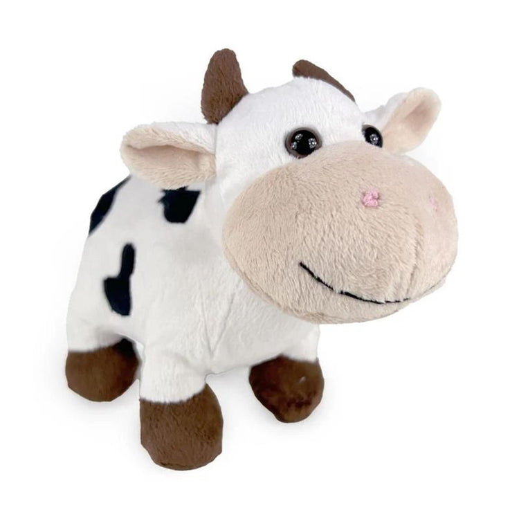 Peluche vache 23cm avec yeux en perles