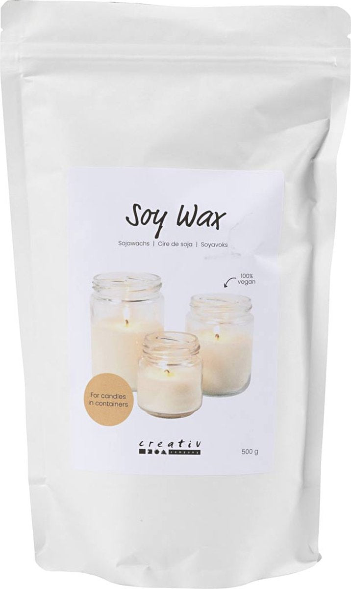 Cire de soja Creativ company, pour bougies en pots, crème, 250 gr 1 boîte