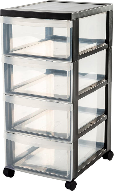 Iris coffre de tiroirs 4x11l 39x29x61,6 cm avec roues