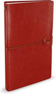 Carnet Peter Pauper - Voyager - couverture en cuir - bordeaux - avec fermeture à cordon - 12x20 cm