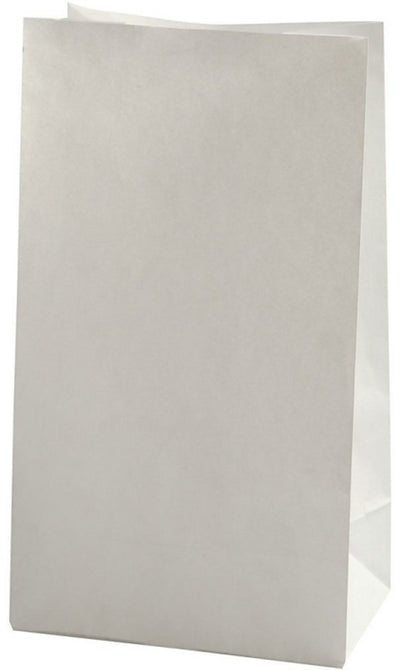Sacs en papier de la compagnie Creativ, H: 27 cm, DIM 9x15 cm, 46 GR, blanc, 100 pièces 1 boîte