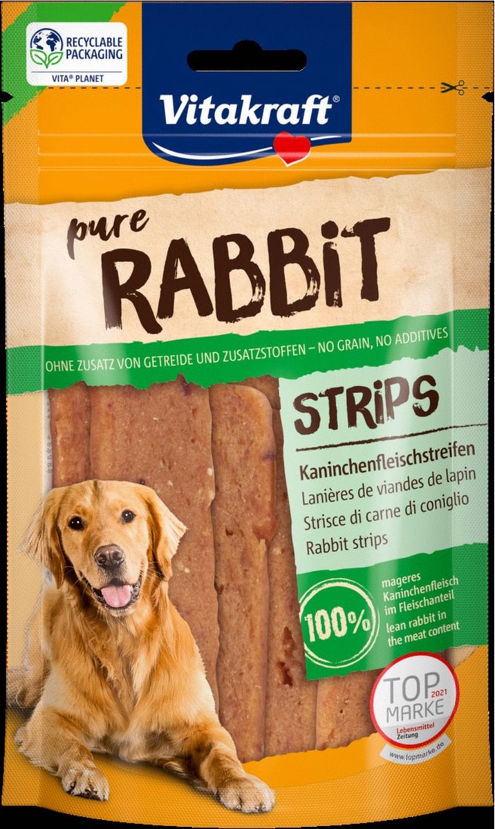 Vitakraft xtra stripes 90 g - snacks pour chiens - lapin