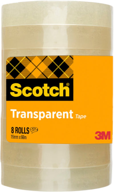 Ruban adhésif Scotch 508 19mmx66m transparent 8 rouleaux