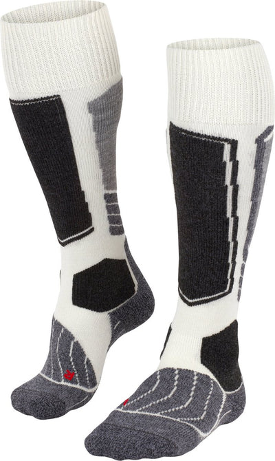 Falke sk1 chaussettes de ski chaudes et épaisses en laine fonctionnelle femme blanc - taille 35-36