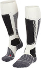 Falke sk1 chaussettes de ski chaudes et épaisses en laine fonctionnelle femme blanc - taille 35-36